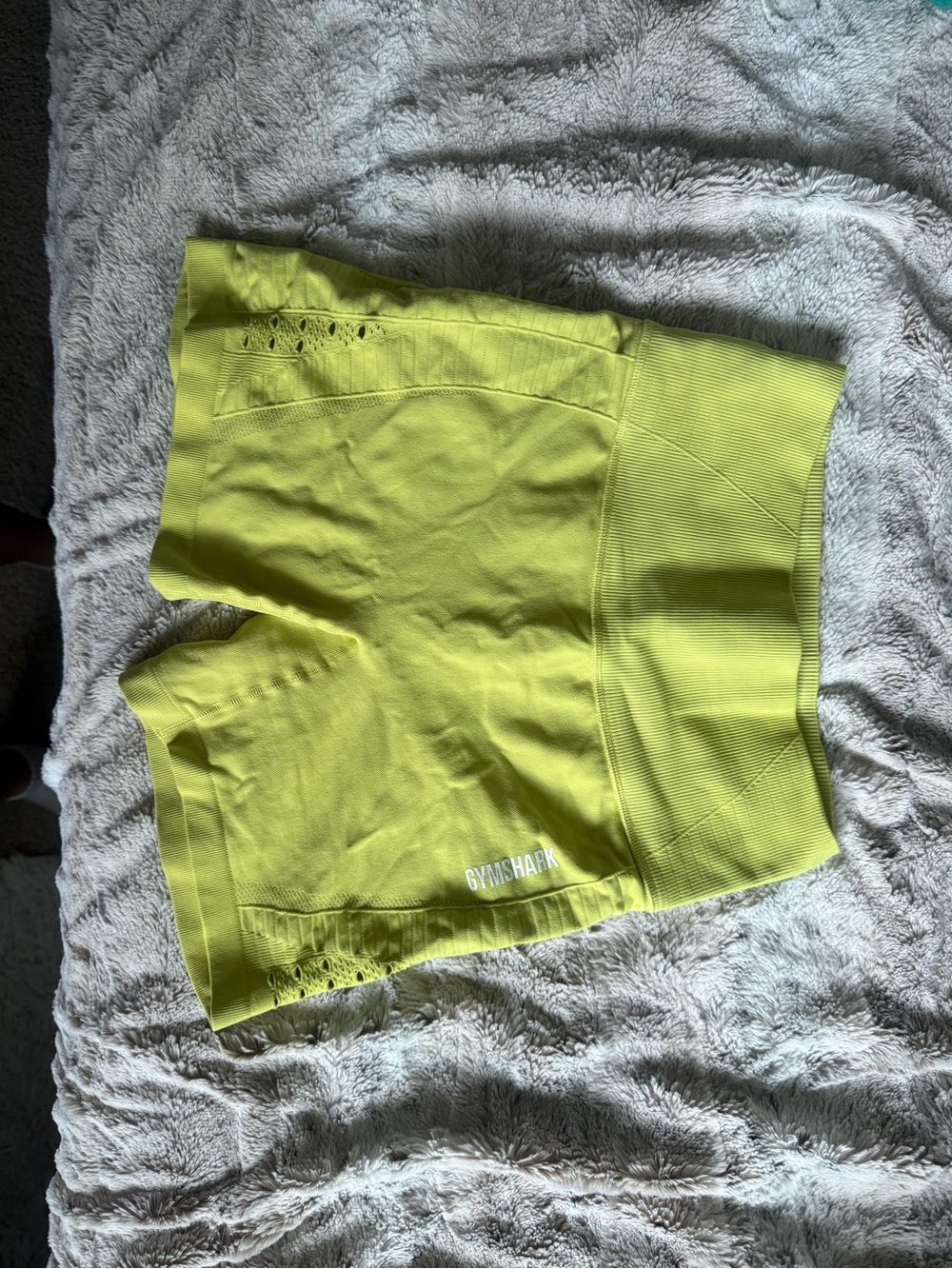 Gymshark Neon Lime Seamless High-Waist Bike Shorts